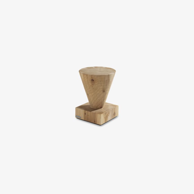 Kono stool in single block of scented cedar