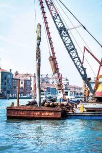 Briccola extraction from Venice Lagoon